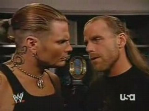 Jeff Hardy & Shawn Michaels Backstage
