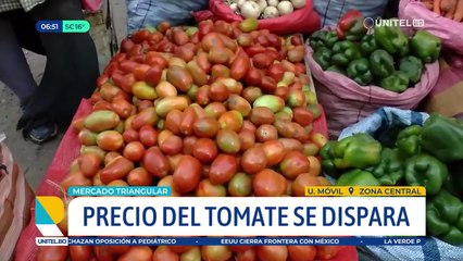 La cuartilla del tomate subió más del doble en mercados de Cochabamba, el alza también alcanza a otros productos