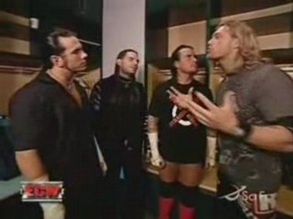 CM Punk & Matt Hardy & Jeff Hardy & Edge backstage