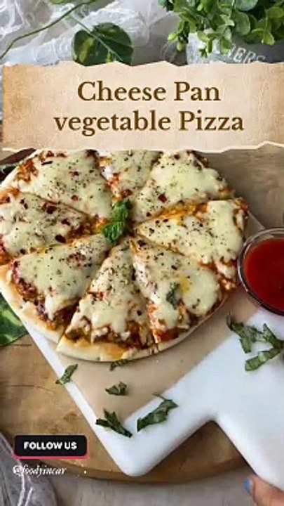Instant Cheese pan vegetable pizza