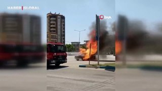 Araç içi 49 derece... Adana'da sıcak hava otomobili yaktı