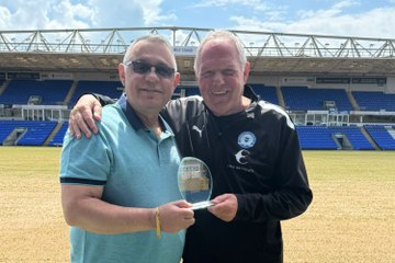 Award for Peterborough United FC's Barry Fry