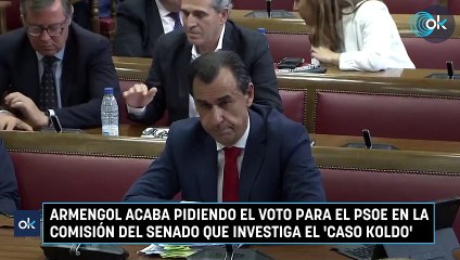 Armengol acaba pidiendo el voto para el PSOE en la comisión del Senado que investiga el 'caso Koldo'