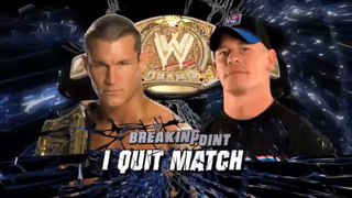 WWE Breaking Point 2009 - John Cena vs Randy Orton (I Quit Match, WWE Championship)