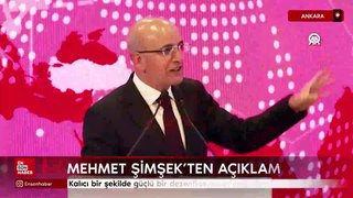 Mehmet Şimşek: Kalıcı bir şekilde güçlü bir dezenflasyonun eşiğindeyiz