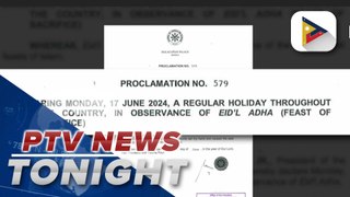 June 17 declared regular holiday to observe Eid’l Adha