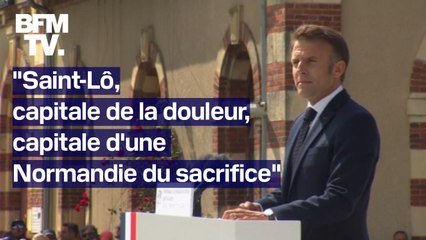 Discours d'Emmanuel Macron en hommage aux victimes civiles du Débarquement