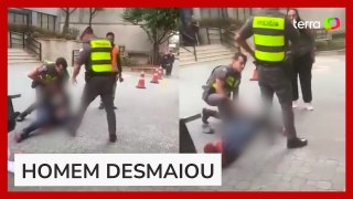 Policial aplica ‘mata-leão’ em pipoqueiro durante abordagem em São Paulo