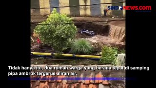 Pipa Sentral Perumda Tirtawening di Cibangkong Jebol, Akibatkan Puluhan Rumah Terendam Banjir