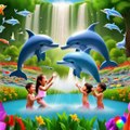 Kids and Dolphins Dance | Wonderful Dance of Kids and Dolphins | Kids and Dolphins