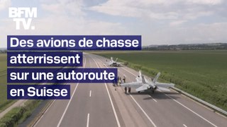 En Suisse, des avions de chasse atterrissent sur une autoroute