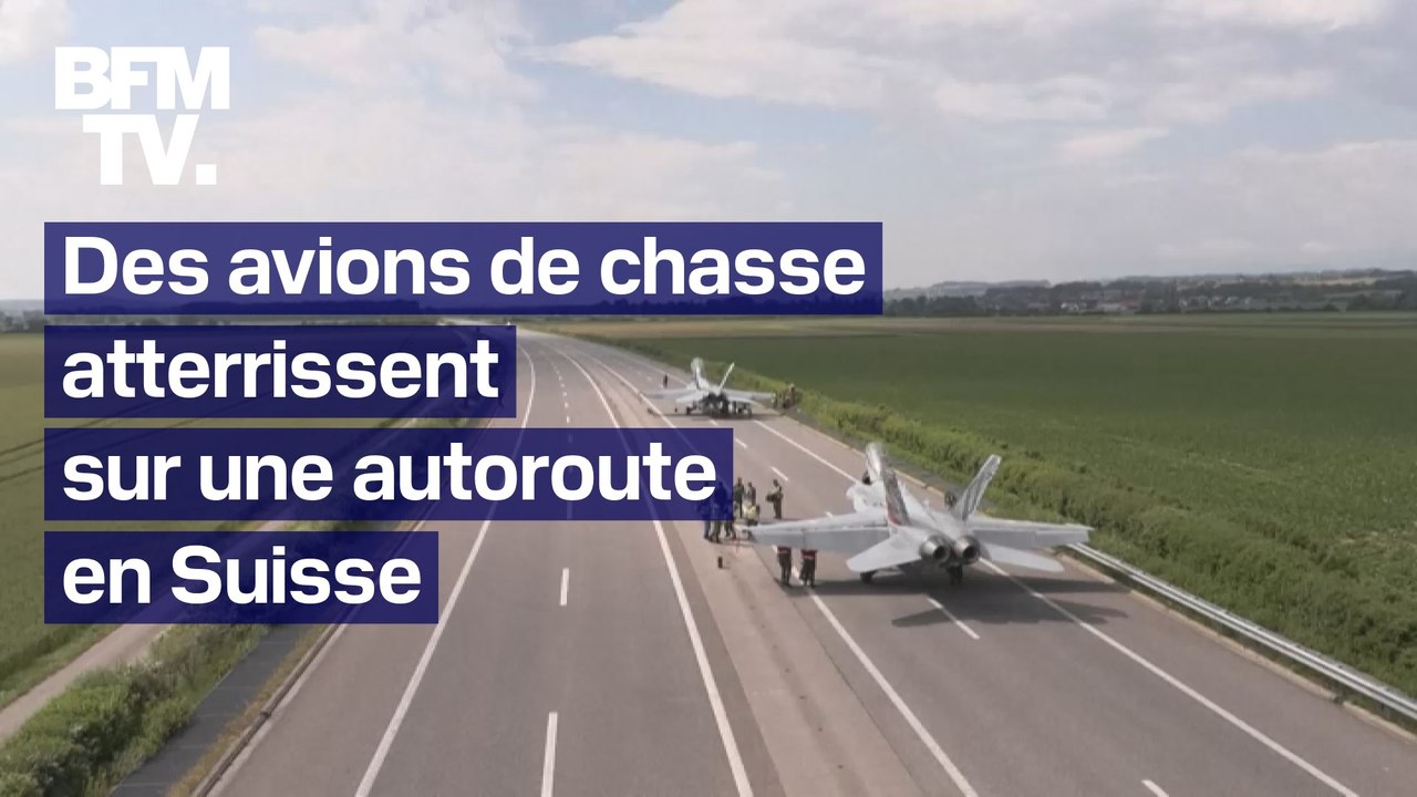 En Suisse, des avions de chasse atterrissent sur une autoroute