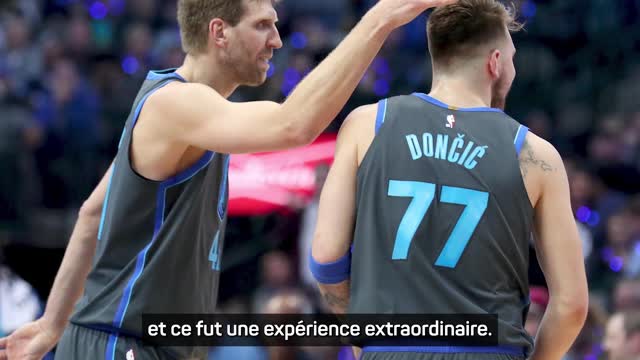 Mavericks - Doncic : "C'était surréaliste d'être dans la même équipe que Nowitzki"