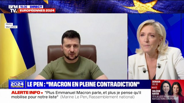 Marine Le Pen sur Volodymyr Zelensky: Le président Macron a suscité cette invitation dans un but électoraliste