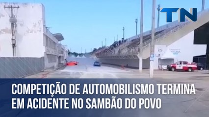 Competição de automobilismo termina em acidente no Sambão do Povo