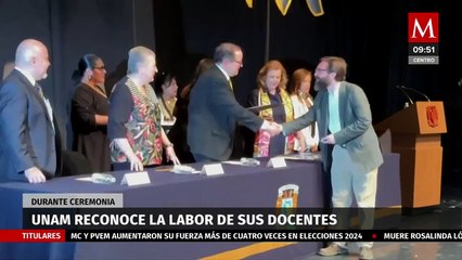 Rector de la UNAM reconoce labor de sus docentes en ceremonia