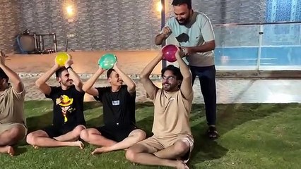 Water Balloon Challenge With Friends  Nasser Ko Geela Kar Diya  [Entertainment Vlog- zubair riaz
