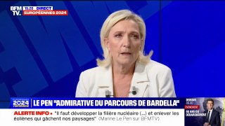 Marine Le Pen sur la popularité de Jordan Bardella: 