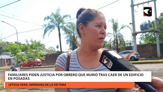 Familiares piden justicia por obrero que murió tras caer de un edificio en Posadas