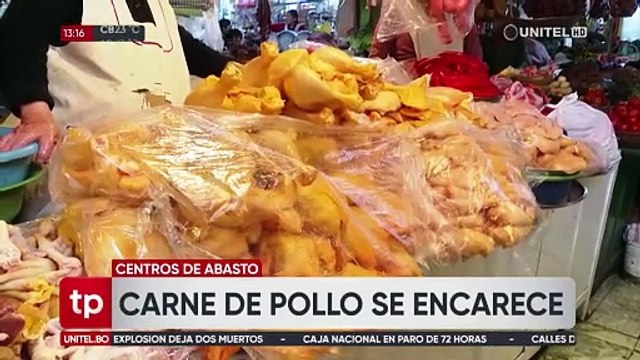 El kilo de pollo también sufre un leve incremento en los mercados de Cochabamba
