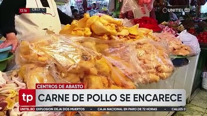 El kilo de pollo también sufre un leve incremento en los mercados de Cochabamba