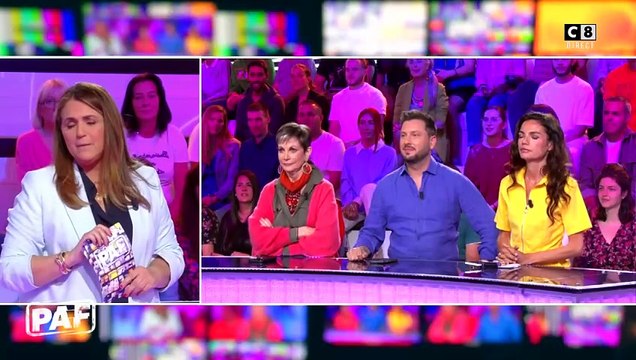 Pascale de La Tour du Pin absente de PAF .Exclusif - Pascale De La Tour Du Pin - Sur le plateau de l'émission TPMP (Touche Pas à Mon Poste) présentée en direct par C.Hanouna et diffusée sur C8. © Jack Tribeca / Bestimage