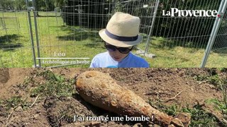 Léo, archéologue en herbe, déterre un obus en plein centre du parc Borely