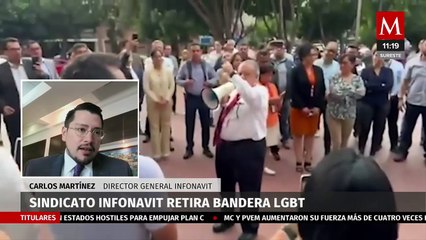 "No podemos dejar pasar este acto de violencia": Carlos Martínez, Infonavit destruye bandera LGBT