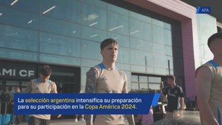 Entrenamiento de Argentina preparando la Copa América