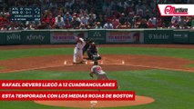 ¡Rafael Devers llegó a 12 cuadrangulares esta temporada con los Medias Rojas de Boston!