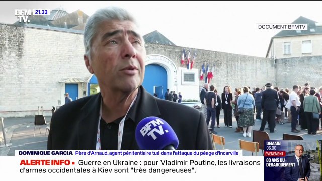 Il nous a demandé si le moral était bon : Le père d'Arnaud, agent pénitentiaire tué dans l'attaque du péage d'Incarville, témoigne après son échange avec Emmanuel Macron