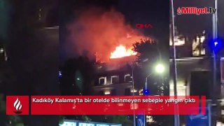 Kadıköy'de bir otelde yangın çıktı