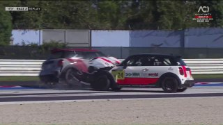 Mini Challenge Italia 2024 Misano Race 2 Restart Last Lap Campoli Marchioro Big Crash