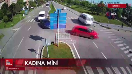 Samsun'da yaya geçidinde minibüsün çarptığı kadın yaşamını yitirdi