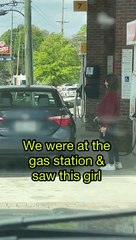 Girl keeps pulling up to gas pump on wrong side and tries to play it off.
