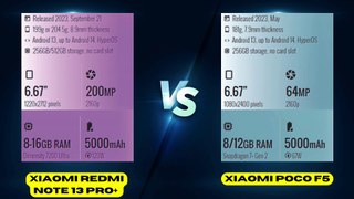 Xiaomi Redmi Note 13 Pro+ vs Xiaomi Poco F5