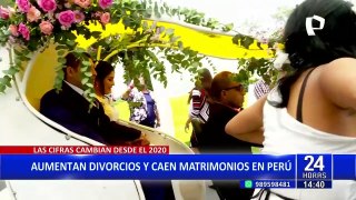 Aumentan los divorcios y disminuyen las uniones civiles en Perú