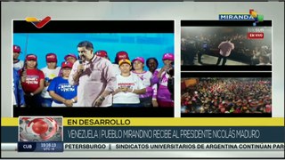 Pueblo mirandino recibe masivamente al presidente Nicolás Maduro con alegría