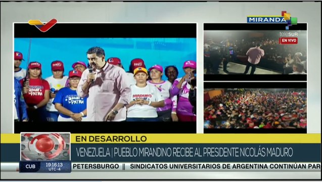 Pueblo mirandino recibe masivamente al presidente Nicolás Maduro con alegría