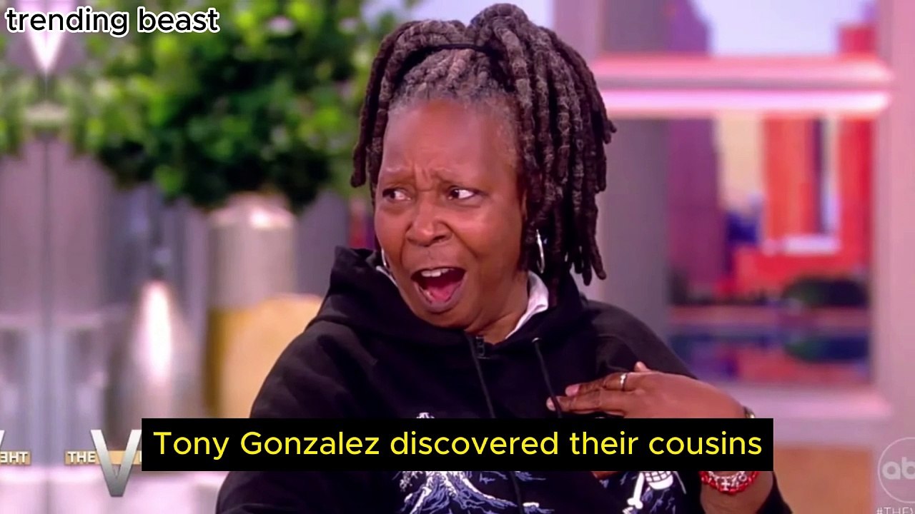 Whoopi Goldberg discovered NFL star Tony Gonzalez is her cousin, she was speechless