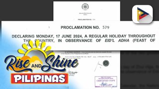 June 17, idineklarang regular holiday ni PBBM, kaugnay ng Eid'l Adha