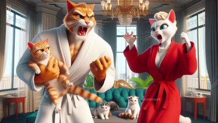 Endless Fight of Cat Couple Cat Story