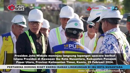 Presiden Jokowi Tinjau Lapangan Upacara di IKN, Pastikan Kesiapan HUT Ke-79 RI