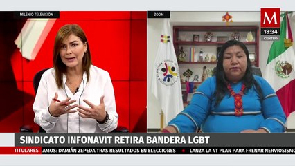 Claudia Morales, directora del Conapred, condena al Sindicato del Infonavit por retirar bandera LGBT