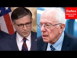 'If Bernie Sanders Wants To Side With Terrorists': Speaker Johnson Slams Sanders Criticism Of Israel