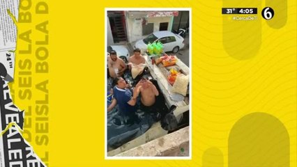 Arman su alberca en una caja de camión