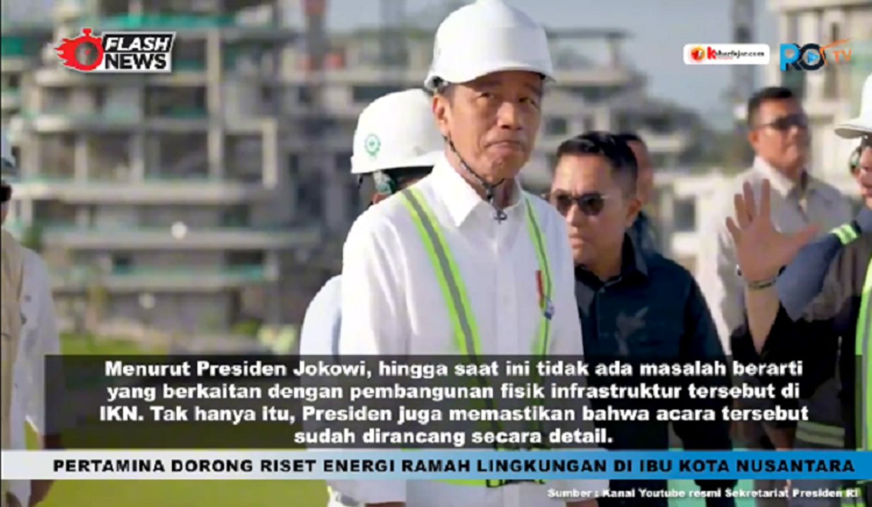 Presiden Jokowi Tinjau Lapangan Upacara di IKN untuk Persiapan HUT RI ke-79