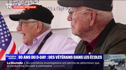 Download Video: 80 ans du Débarquement: pour transmettre leur histoire, des vétérans se rendent dans les écoles