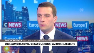 Jordan Bardella : «Il était évidemment difficile d'imaginer que Vladimir Poutine se tienne à côté du président Volodymyr Zelensky»