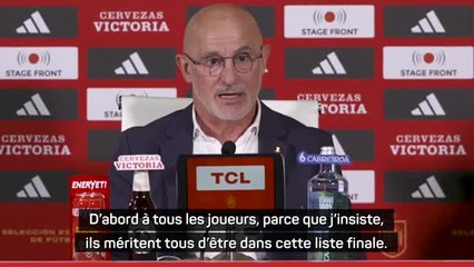 Espagne - De La Fuente : "Tous les joueurs méritent d'être dans cette liste finale"